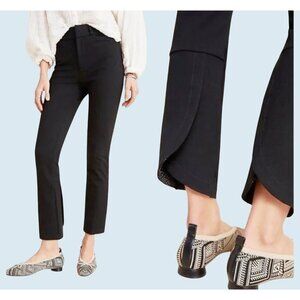 ANTHROPOLOGIE The Essential Collection Black Tulip Hem Trouser Pant Sz 10